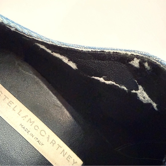 STELLA MCCARTNEY ELYSE BLUE STAR DENIM PLATFORM SNEAKER SHOE - Picture 13 of 13